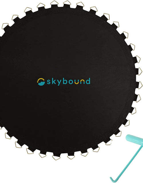 Load image into Gallery viewer, Replacement Trampoline Mat, Fits 14Ft Frames W/Spring Tool and Durable V-Rings, Bounce Safely with Extra Rows of Stitching - Jumping Mat for 14Ft round Trampoline - Fit 72, 88, and 96 Springs
