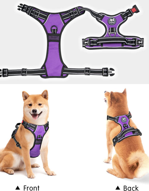 Load image into Gallery viewer, No Pull Dog Harness, No Choke Front Lead Dog Reflective Harness, Adjustable Soft Padded Pet Vest with Easy Control Handle for Small to Large Dogs
