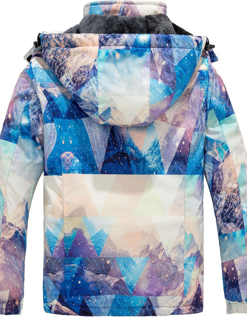 Load image into Gallery viewer, Women'S Mountain Waterproof Ski Jacket Windproof Rain Jacket Winter Warm Hooded Coat
