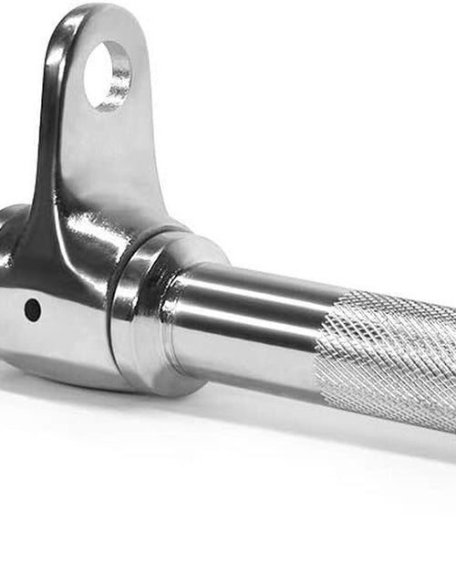 Load image into Gallery viewer, LAT Cable Attachment, Tricep Press down Bar with Diamond Knurl Handle, Support up to 880 Lbs - Rotating Straight Bar, Single D Handle and V Bar
