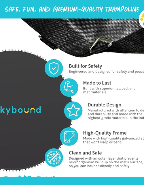 Load image into Gallery viewer, Replacement Trampoline Mat, Fits 14Ft Frames W/Spring Tool and Durable V-Rings, Bounce Safely with Extra Rows of Stitching - Jumping Mat for 14Ft round Trampoline - Fit 72, 88, and 96 Springs
