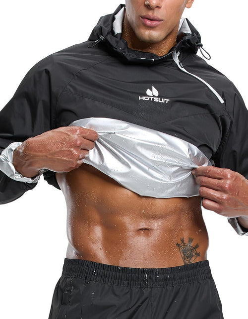 Load image into Gallery viewer, Sauna Suit for Men Sweat Sauna Jacket Pant Gym Workout Sweat Suits
