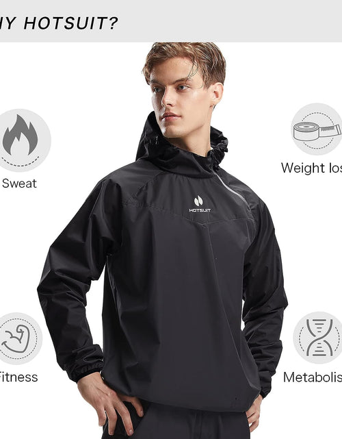 Load image into Gallery viewer, Sauna Suit for Men Sweat Sauna Jacket Pant Gym Workout Sweat Suits
