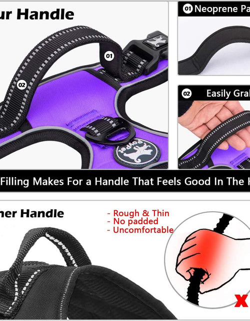 Load image into Gallery viewer, No Pull Dog Harness, No Choke Front Lead Dog Reflective Harness, Adjustable Soft Padded Pet Vest with Easy Control Handle for Small to Large Dogs
